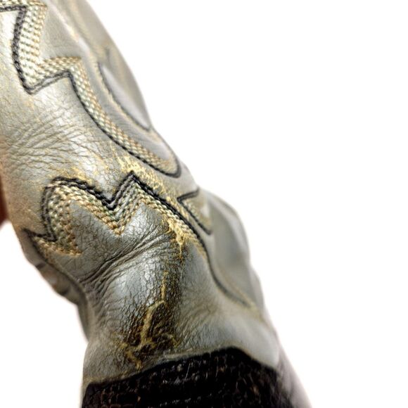Justin Patchwork Cowboy Boots Exotic Teju Lizard Reptile Men’s 9 D Western main image 7